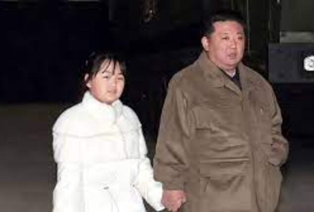 Kim, the leader of North Korea, makes a rare appearance with his daughter.