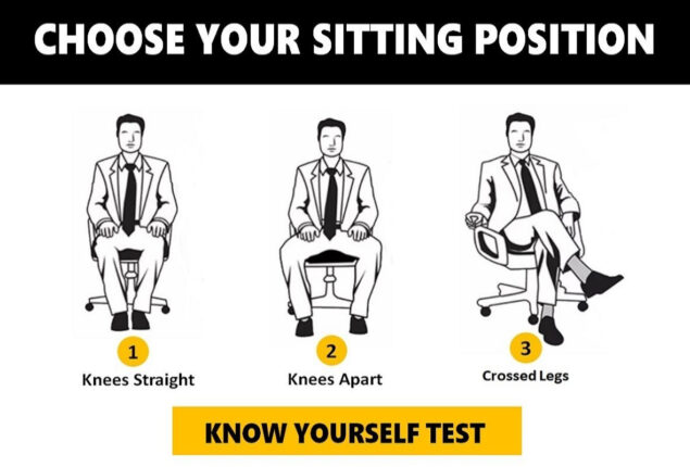 Know Yourself Test: Your sitting position reveals your nature and character