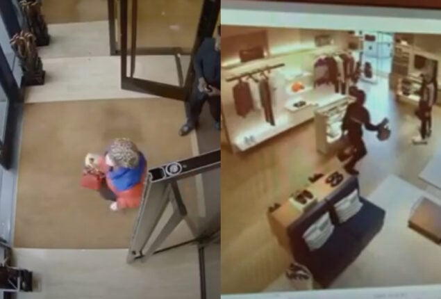Thief knocks himself