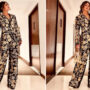 Priyanka Chopra looks classy in back and gold pantsuit