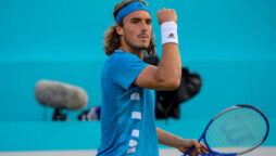 Stefanos Tsitsipas clinches victory over Evans at Paris Masters