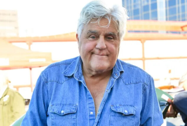 Jay Leno shows scars on his face and hands