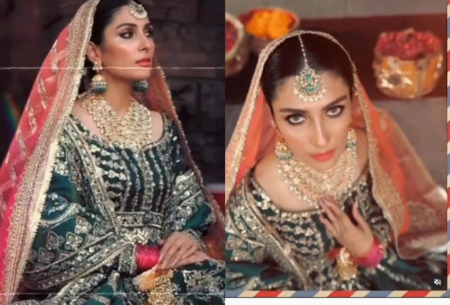 Ayeza Khan showcases bridal festive collection in her latest video 