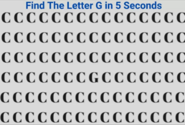 Can you find the letter G in less than five seconds?