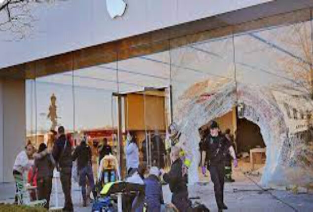1 person is killed,16 are hurt after an SUV hits an Apple shop