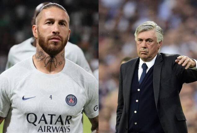 Sergio Ramos Carlo Ancelotti