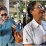 Kareena Kapoor Khan & Jeh Ali Khan twins in blue at airport