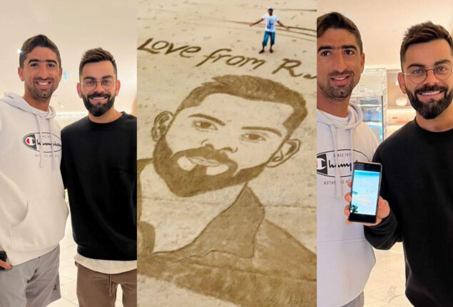 For creating his sand portrait, Kohli praised ‘Rashidi Artists Group’