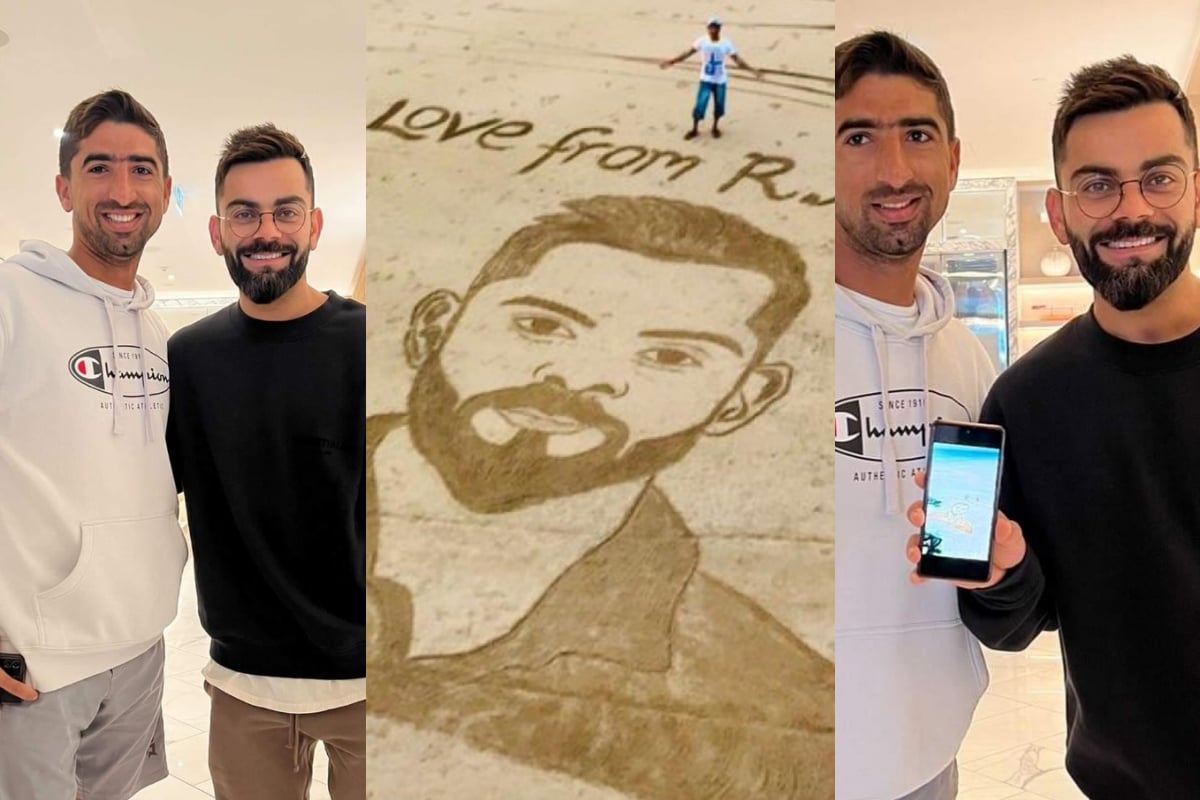 For creating his sand portrait, Virat Kohli praised 'Rashidi Artists Group'