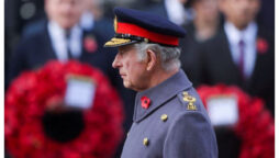 King Charles leads the Remembrance Day silence for the first time