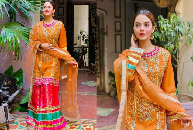 Komal Meer flaunts her desi glam in colorful outfit