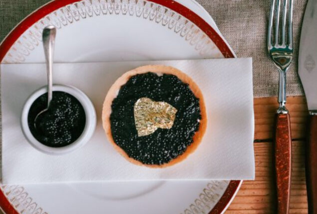 Restaurant launches £200 caviar mince pie with sweet reason