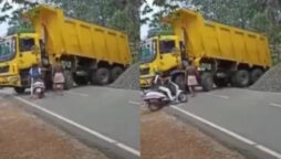 Scooty-riding woman hits a parked truck in this hilarious video