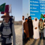 A Saudi Arabian football fan travels 1600m to Qatar to support his country’s side
