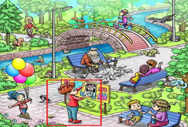 Optical Illusion: Locate the lady’s dog in 20 seconds