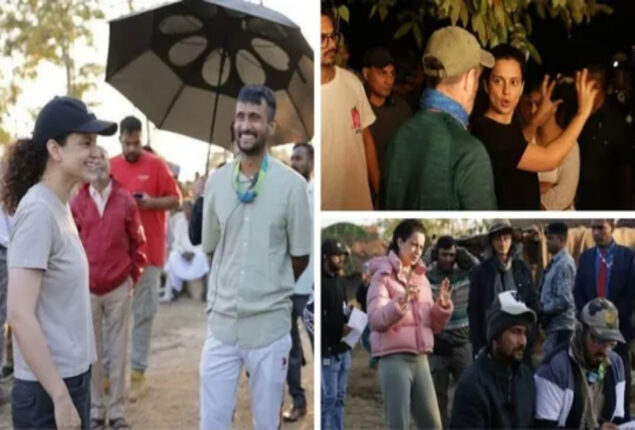 Kangana Ranaut shares BTS from Assam schedule of Emergency