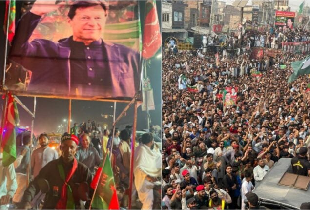 PTI reschedules long march owing to the massive crowd