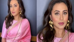 Rani Mukerji makes glowing appearance in pink saree