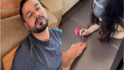 Soha Ali shares pics of Inaaya painting Kunal Kemmu toenails pink
