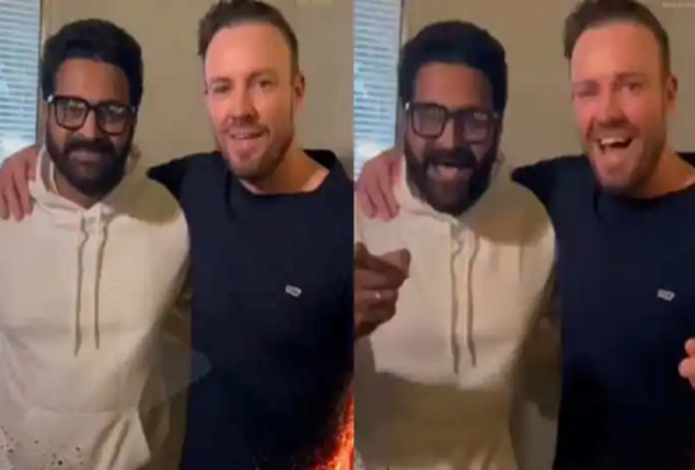 Rishab Shetty posts a video of his interaction with AB de Villiers