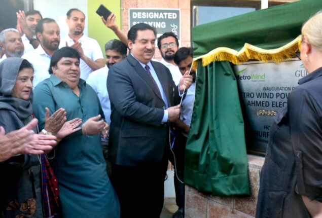 Dastgir inaugurates wind-powered grid station in Jhimpir