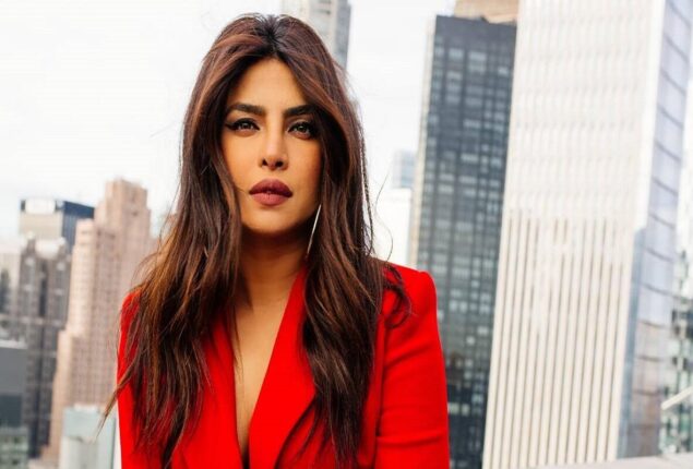 Priyanka Chopra in a Rahul Mishra pantsuit shows she’s always elegant