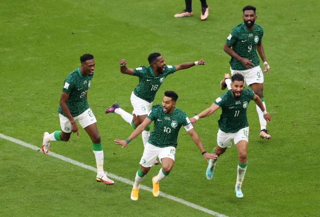 Pakistanis celebrate Saudi Arabia’s World Cup victory against Argentina