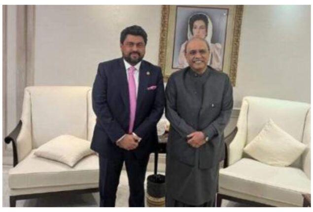 Governor Sindh Tessori calls on Zardari