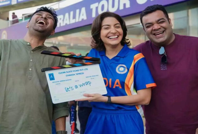 Anushka Sharma cuts cake on completing Chakda Xpress’s shoot