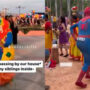 Spiderman and Clown dancing on Dhol brings back memories