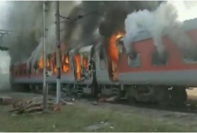 Drone strike on fire trains sent to Russian airfields