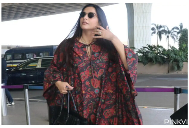 Sonam Kapoor keeps it comfy in a kaftan as she gets spotted at the airport