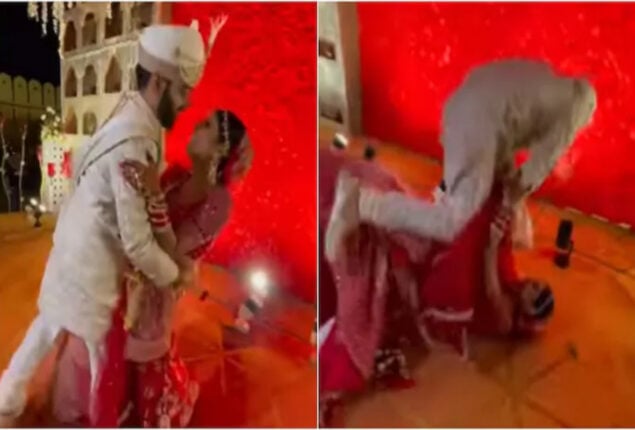 Viral: Bride and groom’s wedding photoshoot goes wrong