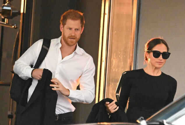 Prince Harry and Meghan Markle arrives in New York for an awards gala