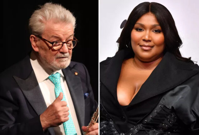 Lizzo receives wishes from James Galway