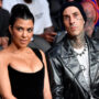 Kourtney Kardashian dazzles at christmas party with Travis Barker and Kids