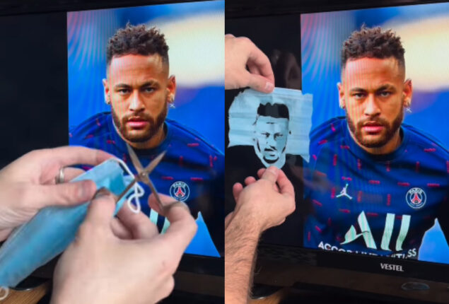 Artist makes Neymar mask portrait impresses internet
