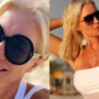 Denise Van Outen flaunts in a white swimsuit