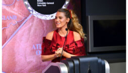 Blake Lively Shows Off Baby Bump in Holiday PJs