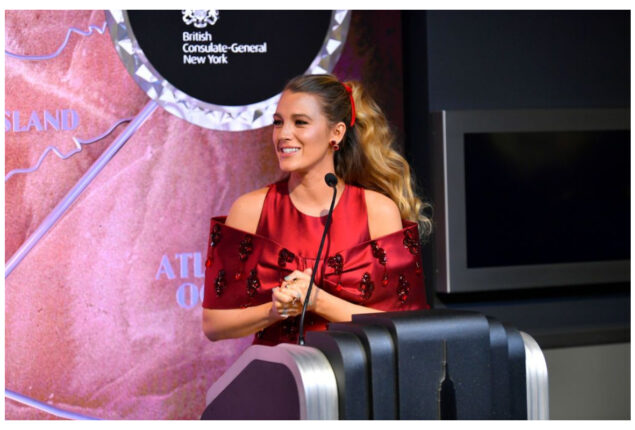 Blake Lively Shows Off Baby Bump in Holiday PJs