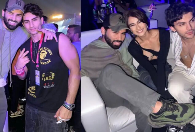 Ibrahim Ali Khan & Palak Tiwari twin in black at concert