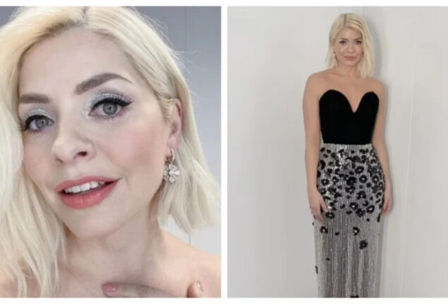 Holly Willoughby’s all-silver look is perfect for the holiday season