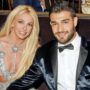 Sam Asghari surprised Britney Spears with cake and balloons.