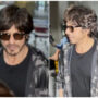 Shah Rukh Khan returns to Mumbai looking Stylish