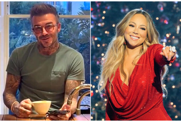 David Beckham sang “All I Want for Christmas,” and Mariah Carey liked it