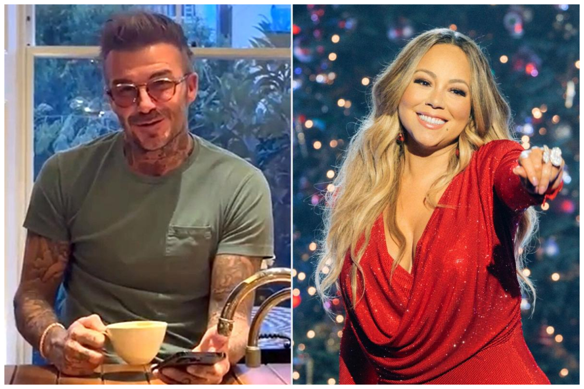 David Beckham sang "All I Want for Christmas,"