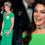 Diana's emerald necklace is worn by Kate Middleton during the Boston Earth shot