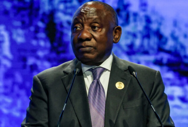 South African leader Cyril Ramaphosa gives future in ANC hands