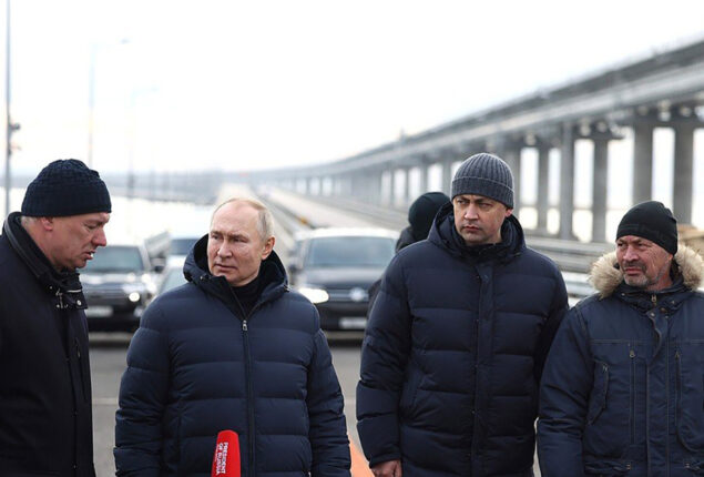 Vladimir Putin visits damaged key Crimea bridge