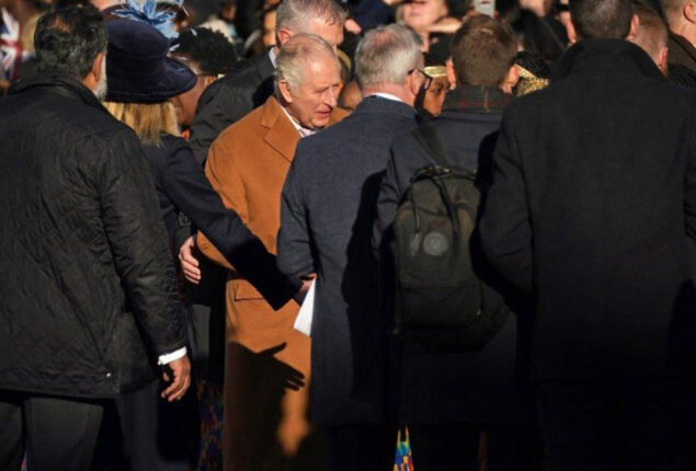 Man arrests after reports egg thrown in monarch’s direction